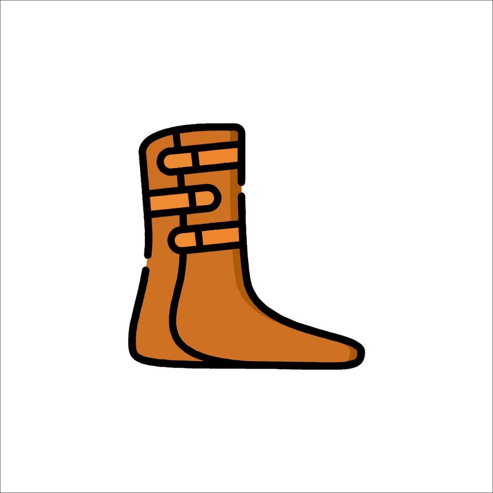 A brown boot icon on a white background vector