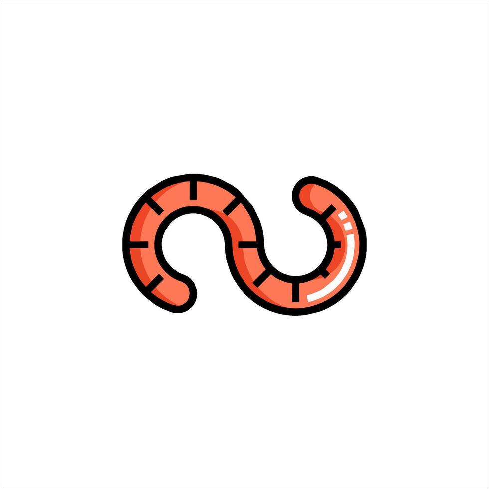 A worm icon on a white background vector