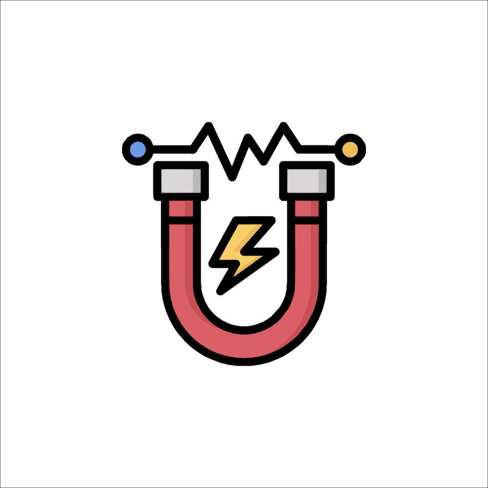 A magnet with a lightning bolt on it vector