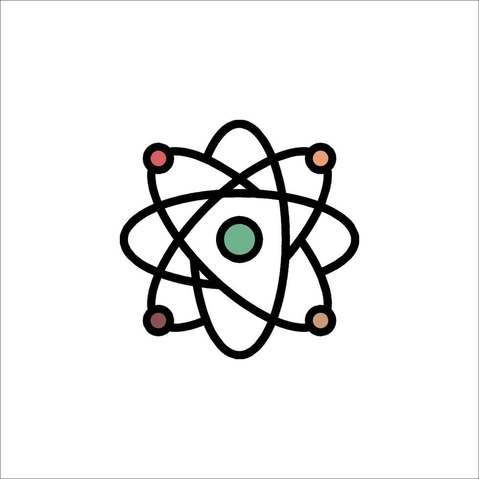An atom symbol on a white background vector