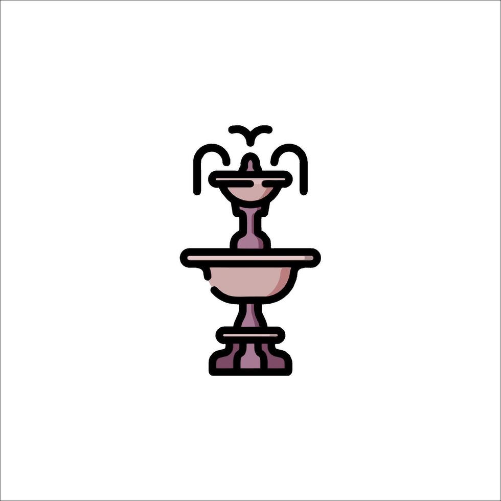 A water fountain icon in a line style vector
