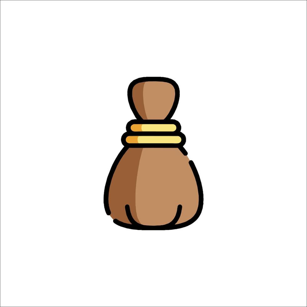 A bag of money icon in a flat style vector