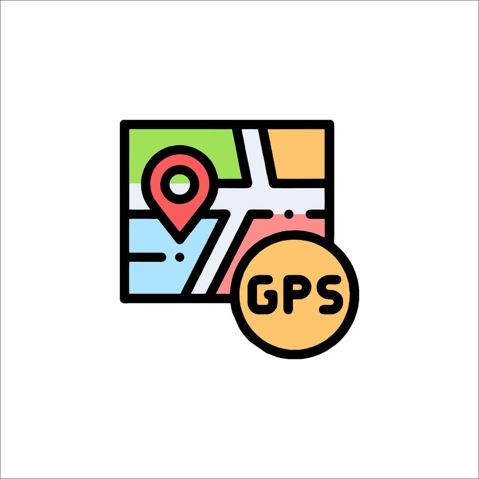 Gps icon illustration vector