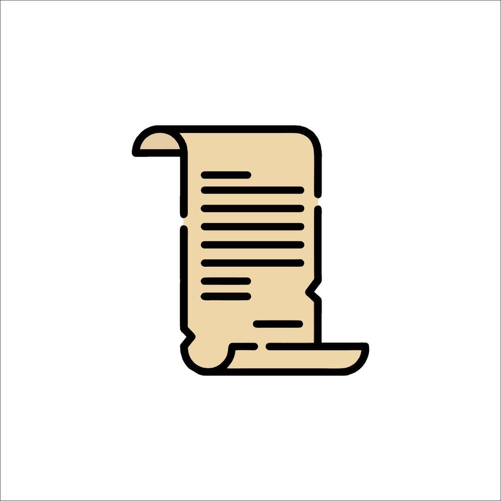 A scroll icon on a white background vector