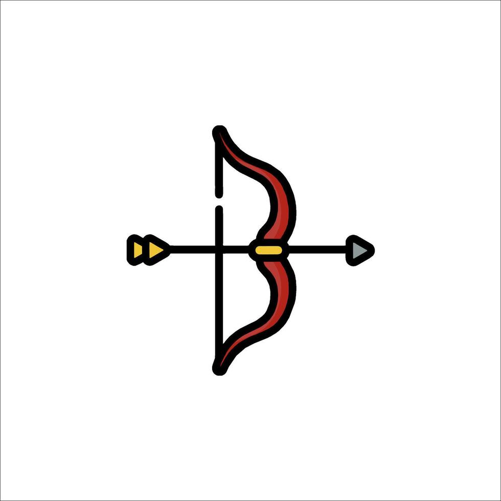 A bow and arrow icon on a white background vector