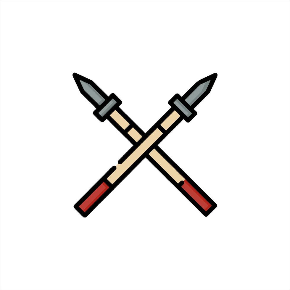 Crossed swords icon illustration vector