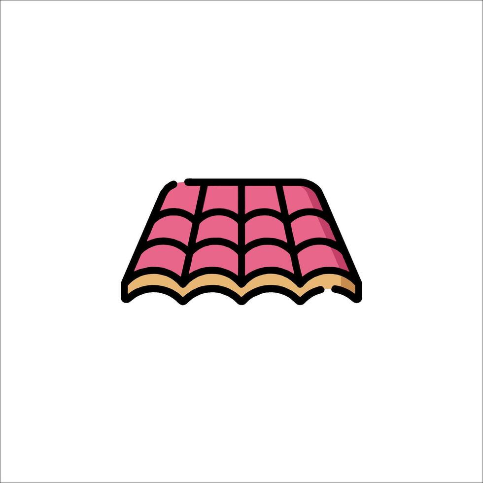 A pink tile icon on a white background vector