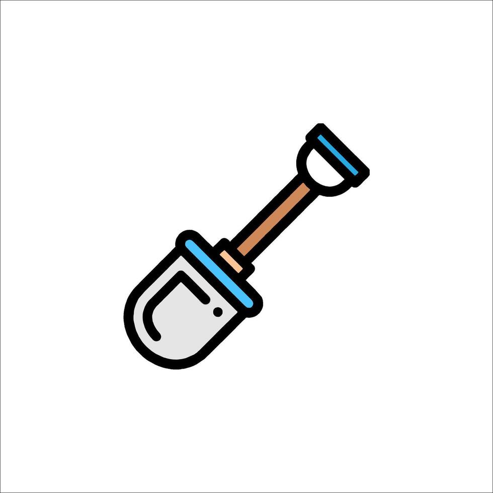 A shovel icon on a white background vector