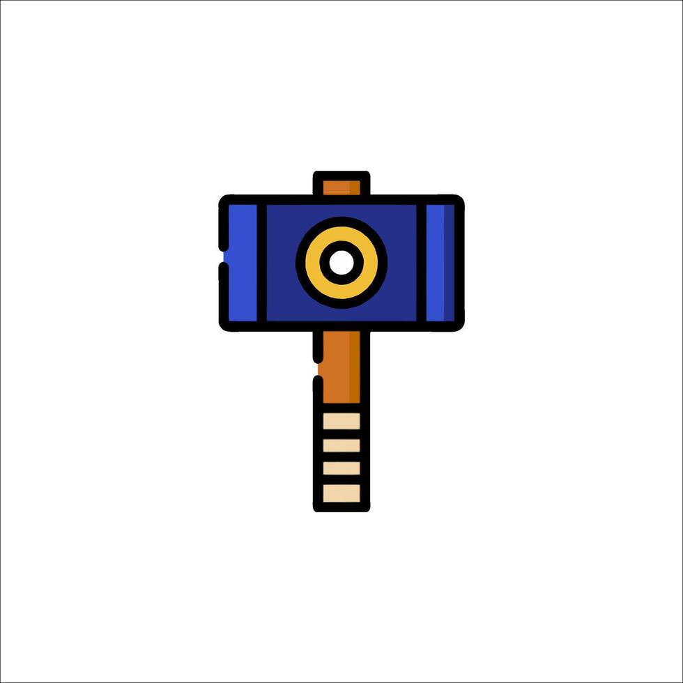 A hammer icon on a white background vector