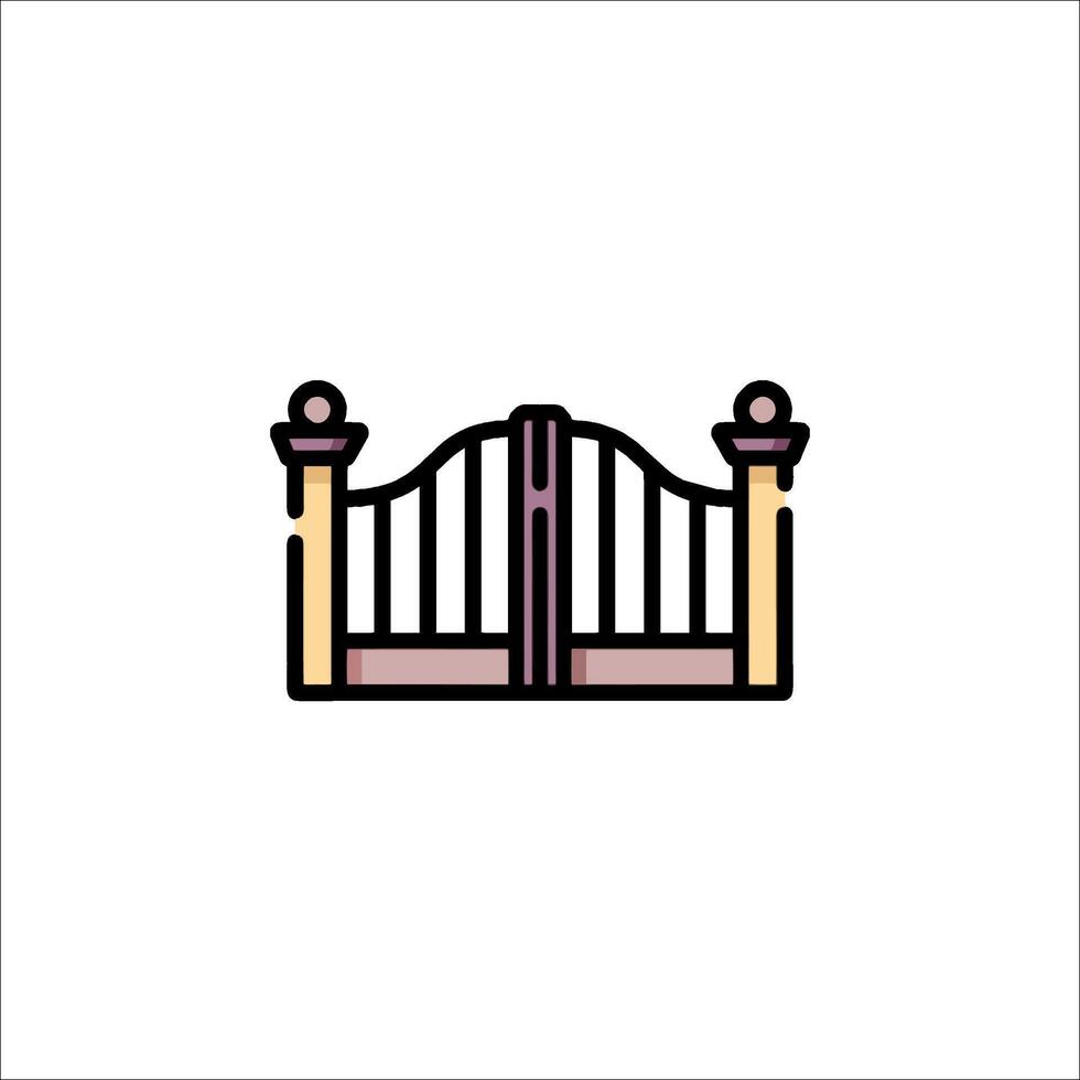 A gate icon on a white background vector