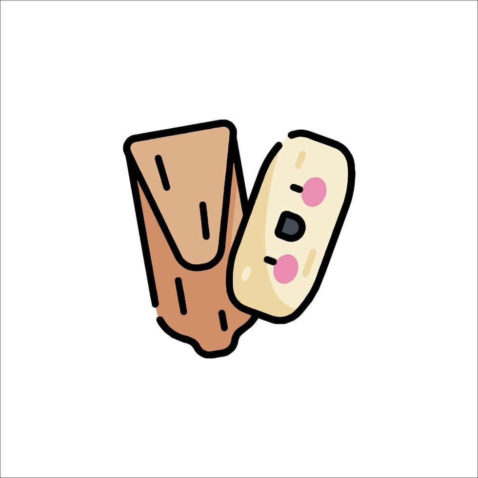 A cartoon of a sandwich with a slice of bread vector
