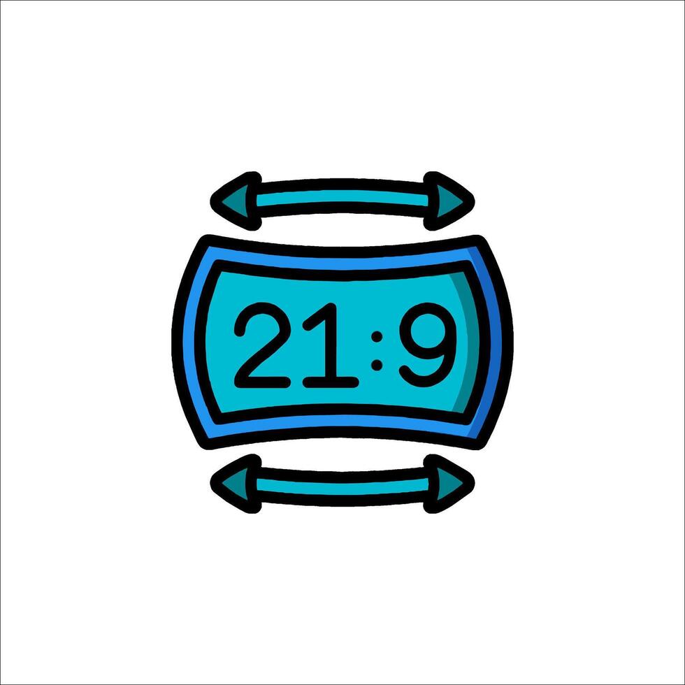 A clock with the number 21 19 on it vector