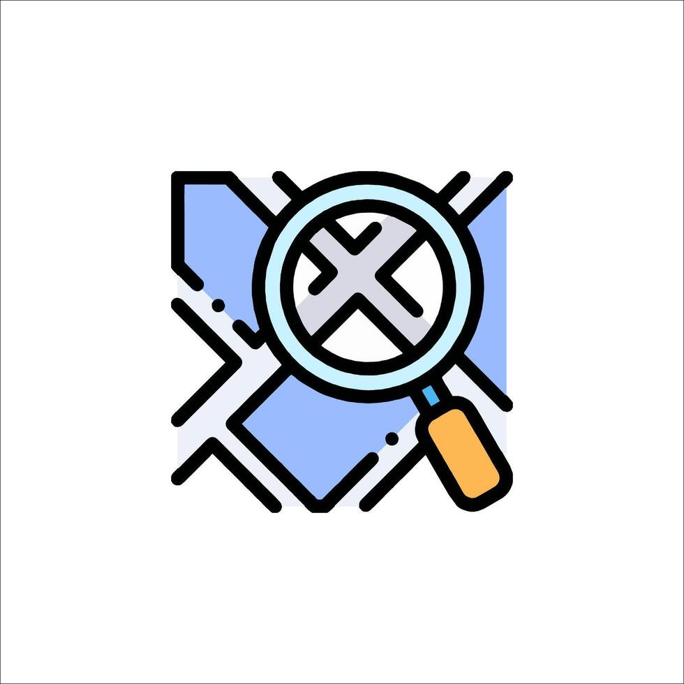 Magnifying glass icon on white background vector