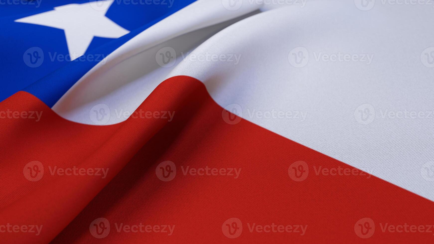 3D Wrinkled Flag Of Chile photo