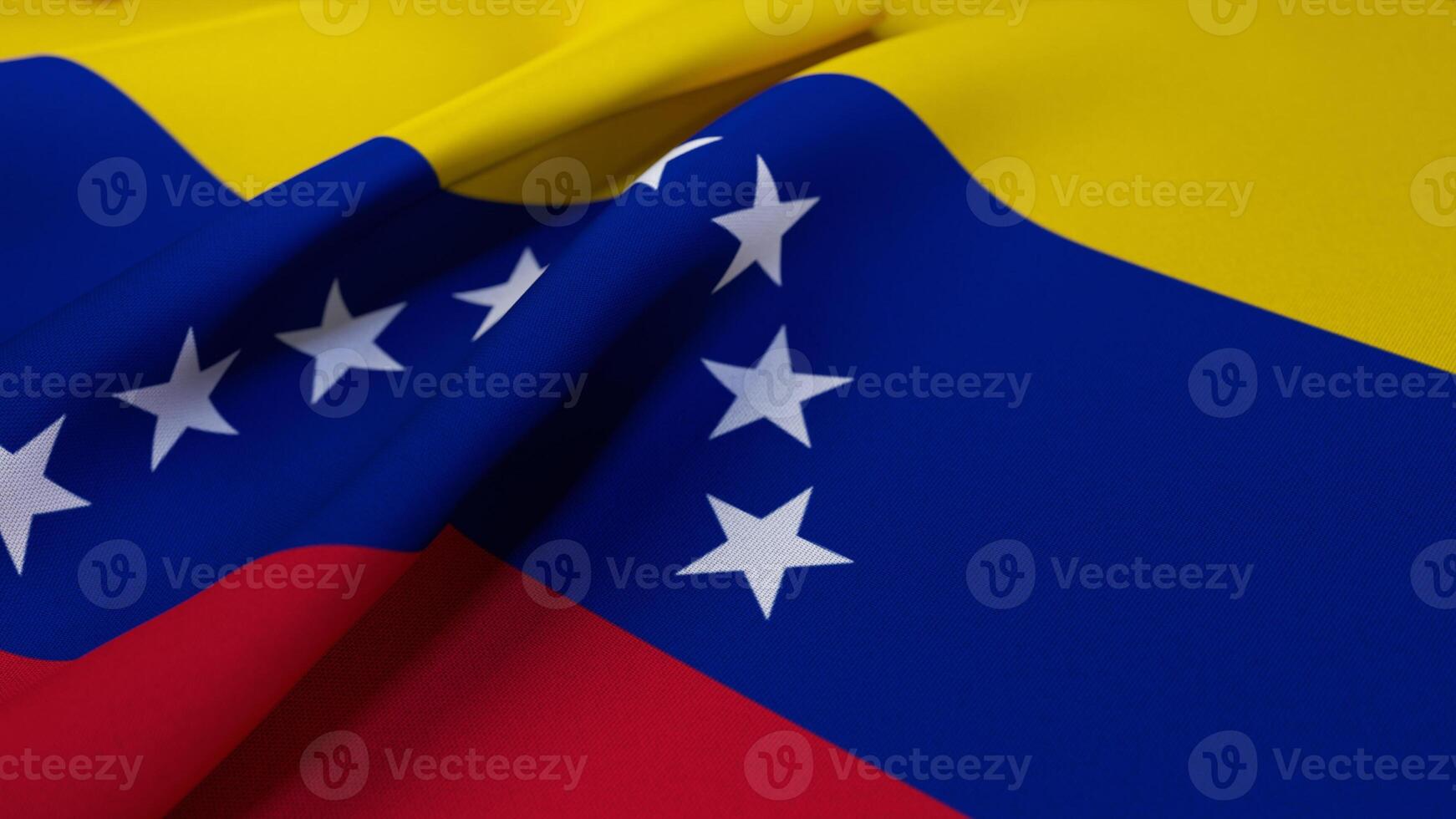 3D Wrinkled Flag Of Venezuela photo