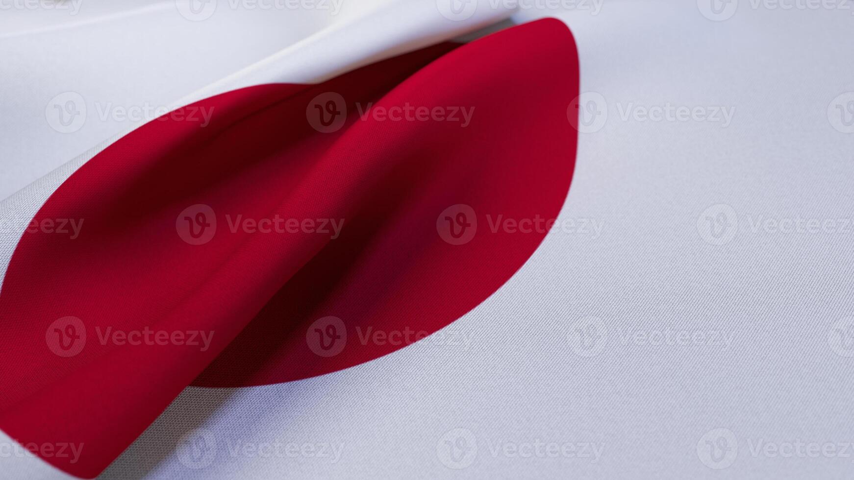3D Wrinkled Flag Of Japan photo