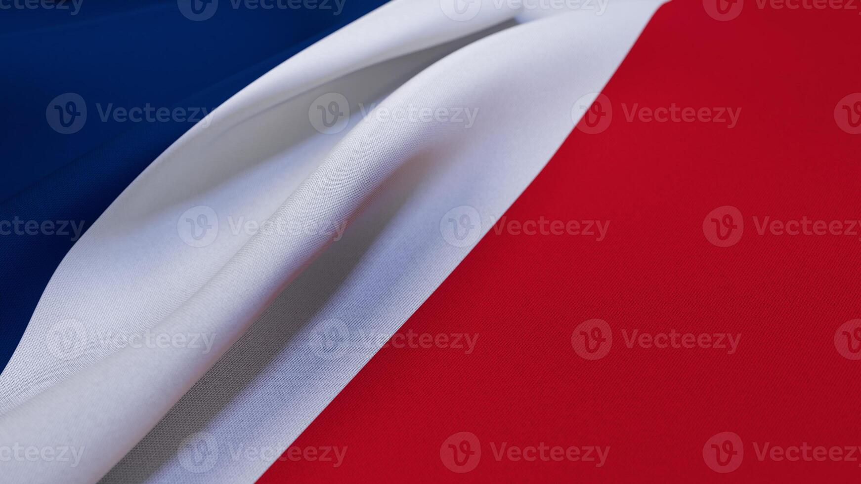 3D Wrinkled Flag Of France photo