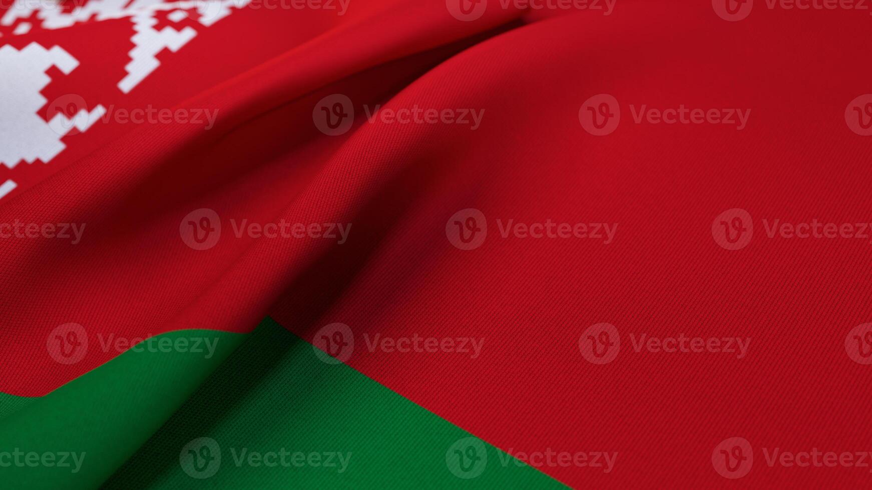 3D Wrinkled Flag Of Belarus photo