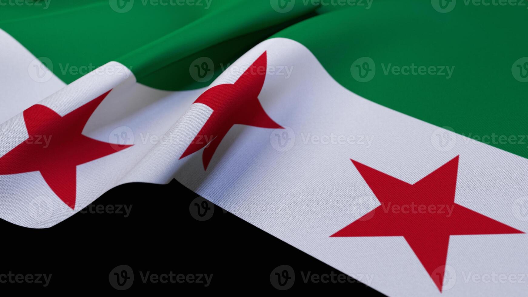 3D Wrinkled Flag Of Syria photo