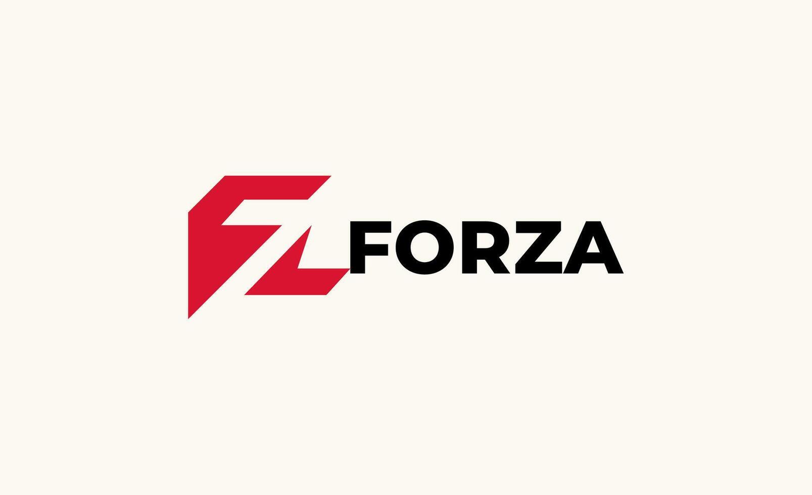 Logo letter F and Z in bold and strong concept. Monogram minimalist and modern design. vector