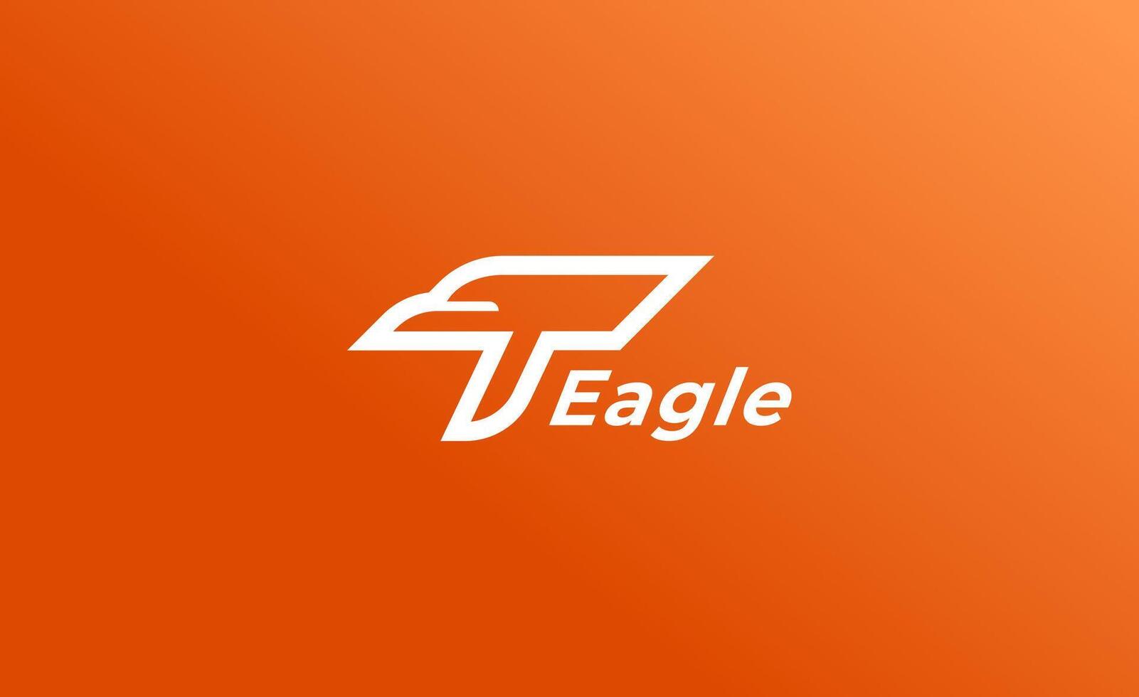 Logo Eagle and Letter T with elegant bold concept. Monogram minimalist and modern design. vector