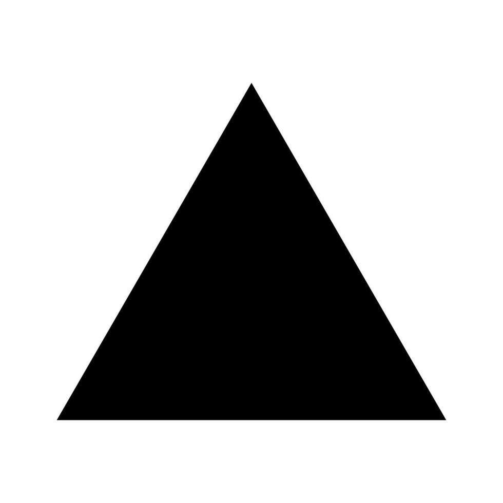 Black Triangle Shape Isolated on White. vector