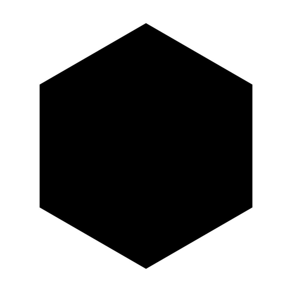 Black Hexagonal Shape Geometric Design. vector