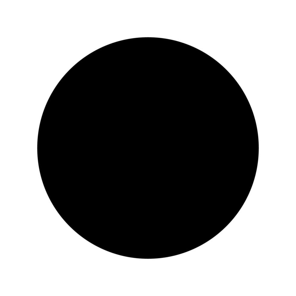 Black Circle Geometric Silhouette Design. vector
