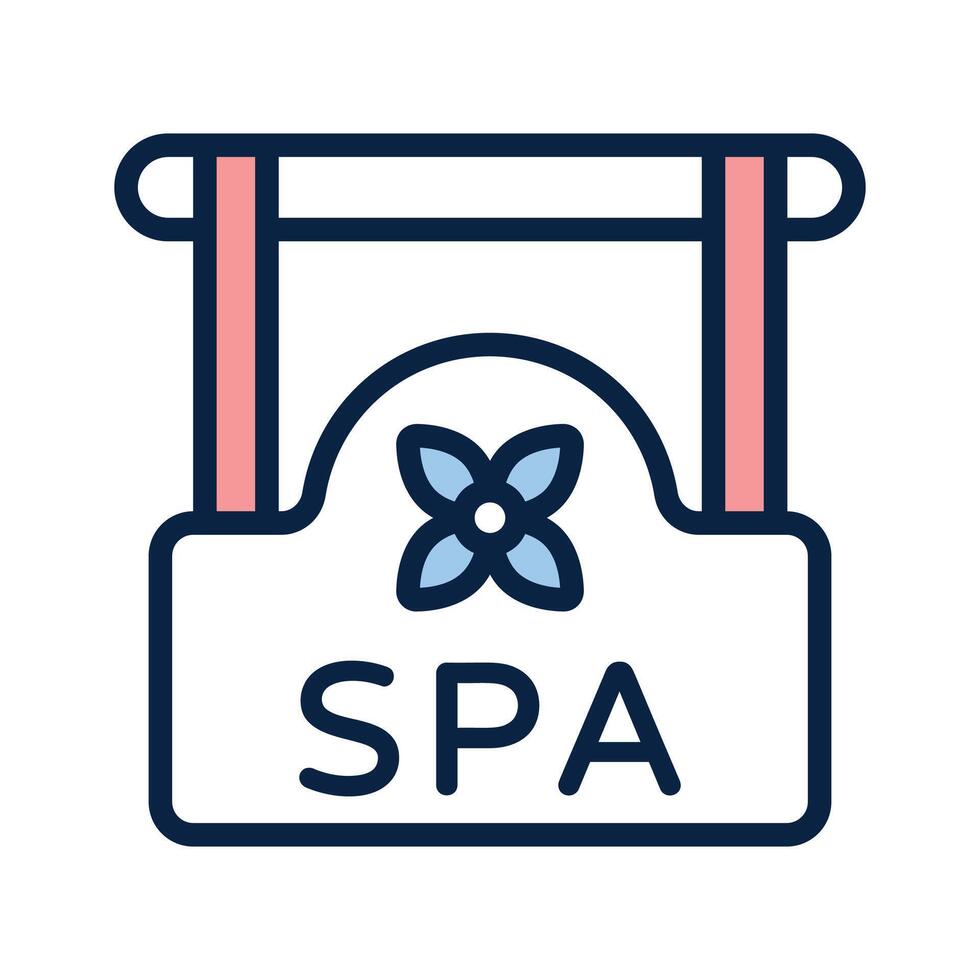 Spa signboard symbolizing beauty and wellness services vector