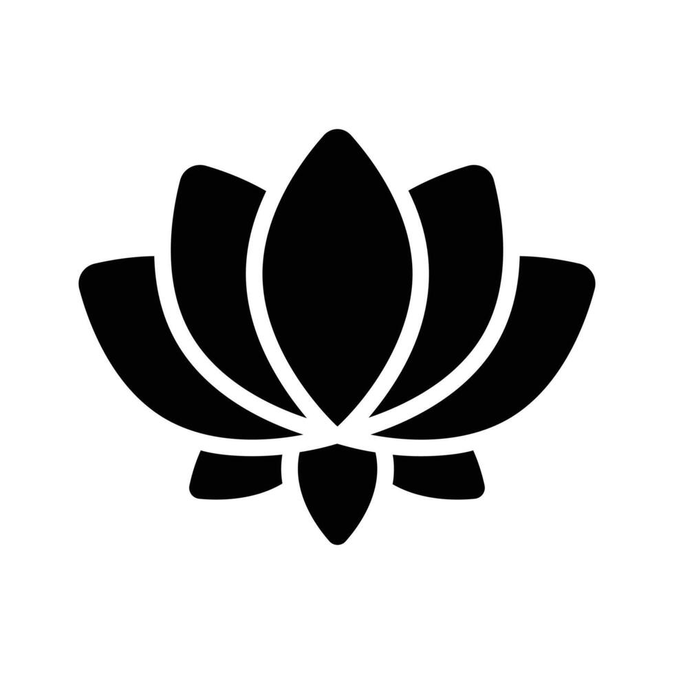 A vibrant icon of a lotus flower, perfect for use in logos, branding, and design projects.. vector