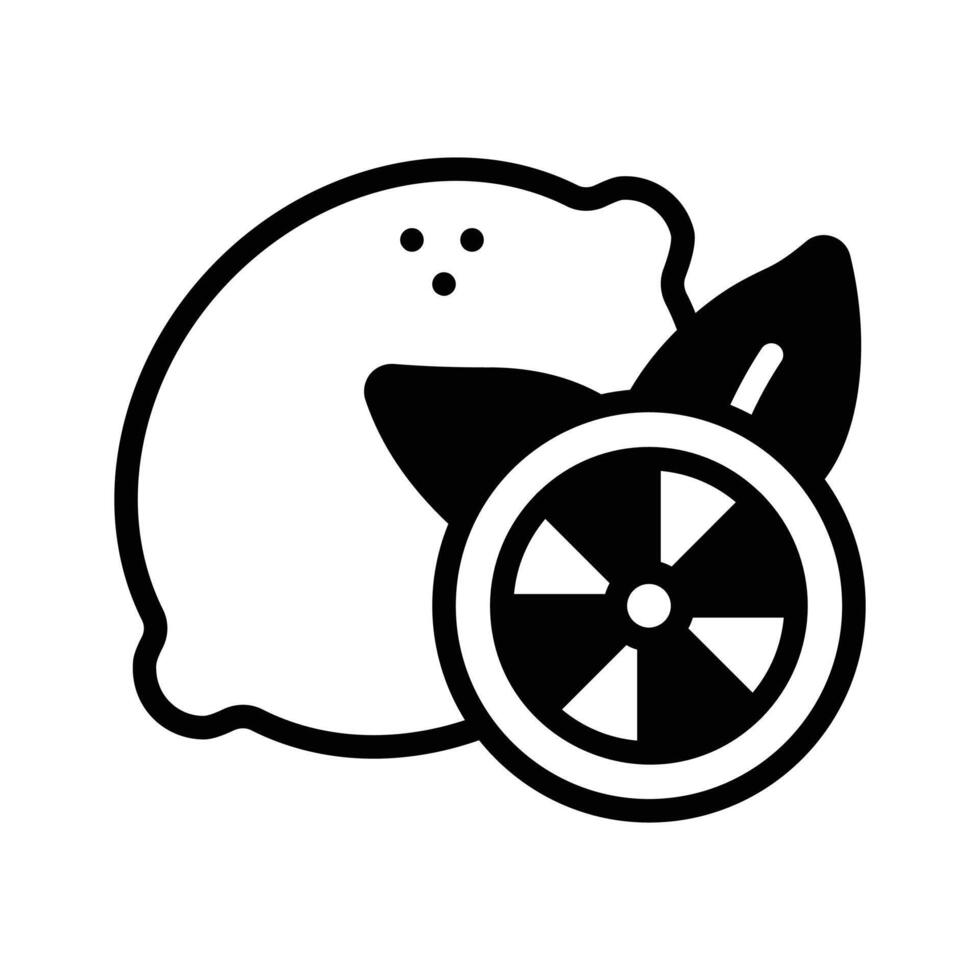 Icon of a refreshing lemon symbolizing citrus energy and rejuvenation... vector