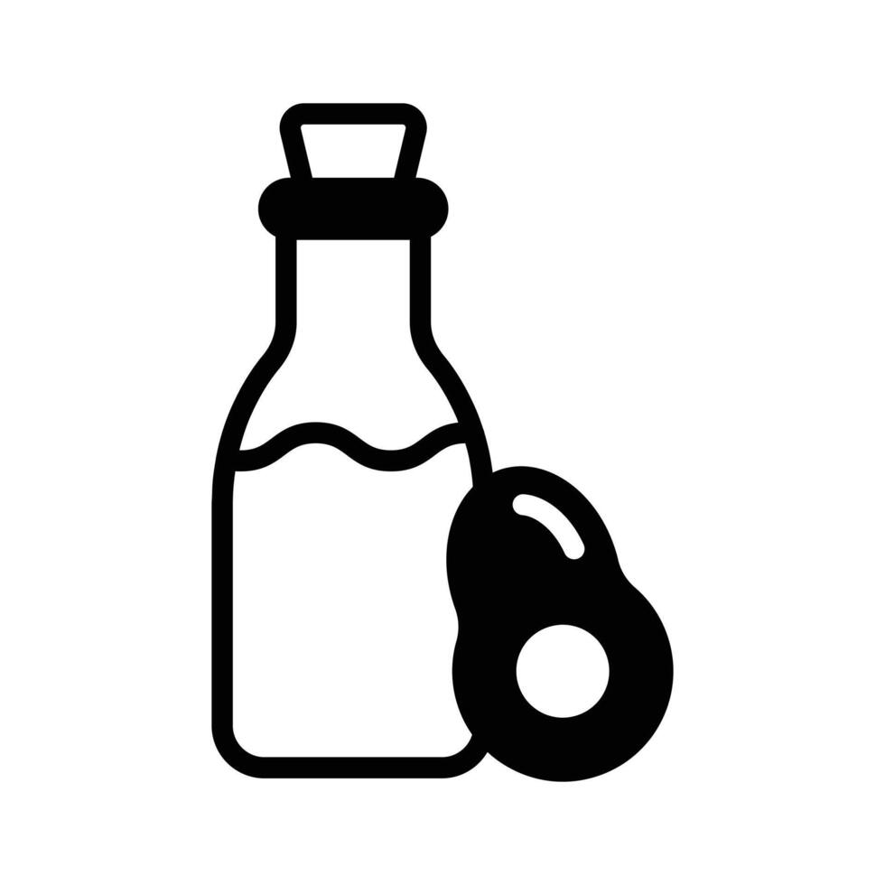 Premium icon of avocado oil bottle for skin and hair nourishment... vector
