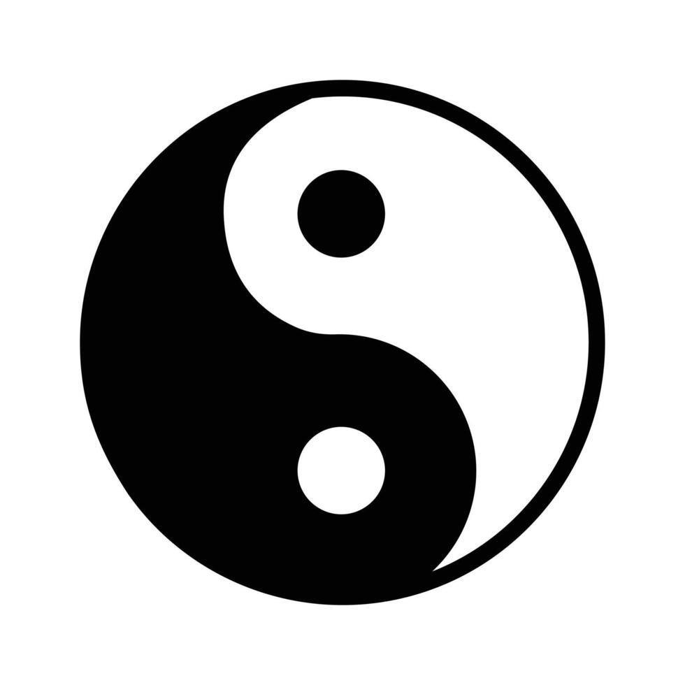 Yin Yang symbol representing balance and harmony in wellness... vector