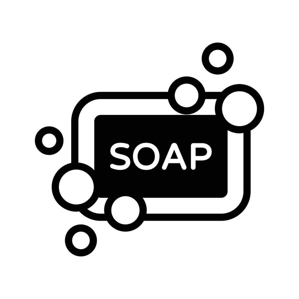 Take a look at this amazing icon of soap in modern design style... vector