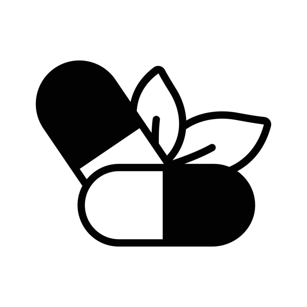 Herbal pills promoting wellness and holistic healing... vector