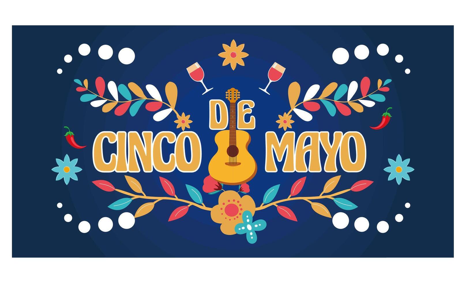Cinco de Mayo May 5, federal holiday in Mexico. Fiesta banner and poster design with flags, flowers, decorations showing beautiful images. flat modern illustration vector