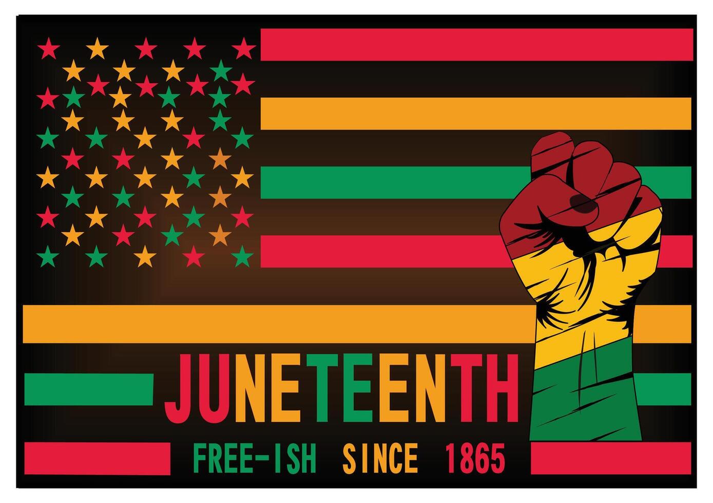 Juneteenth Freedom Day. African American Independence Day. vector