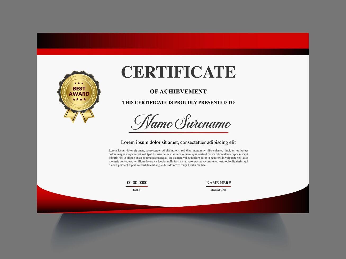 professional unique luxury Certificate design template vector