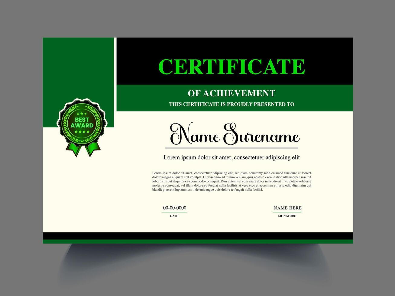luxury Certificate design template vector