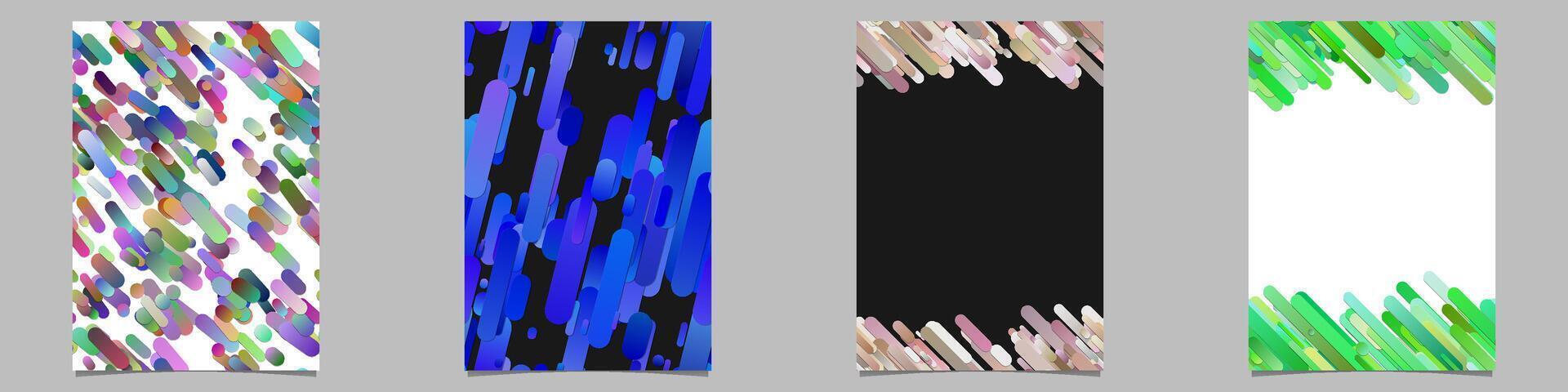 Gradient stripe brochure background set vector