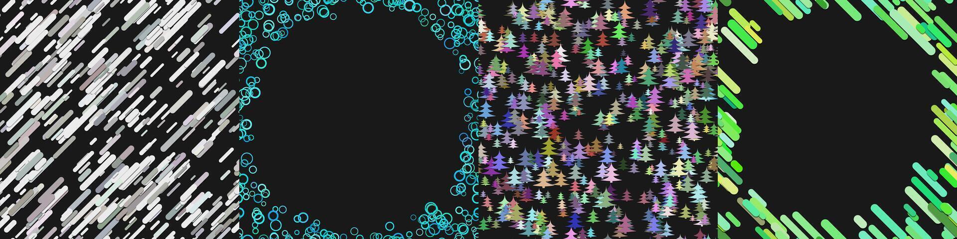 Abstract geometric background collection with shade effects vector