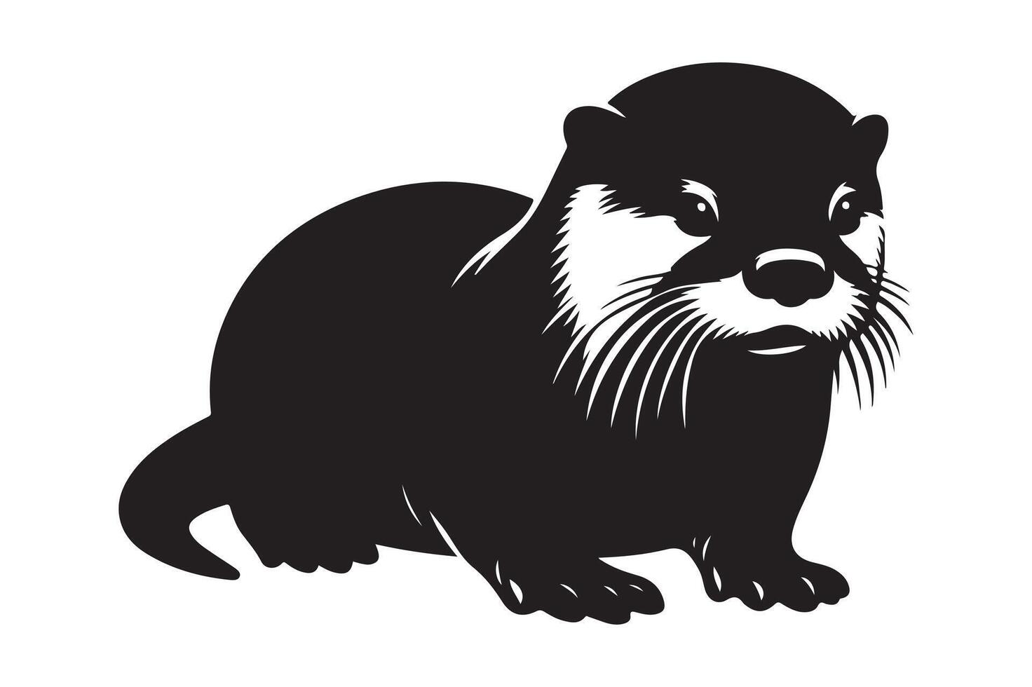 Otter Silhouette Vectors for Posters, Flyers, and Banners