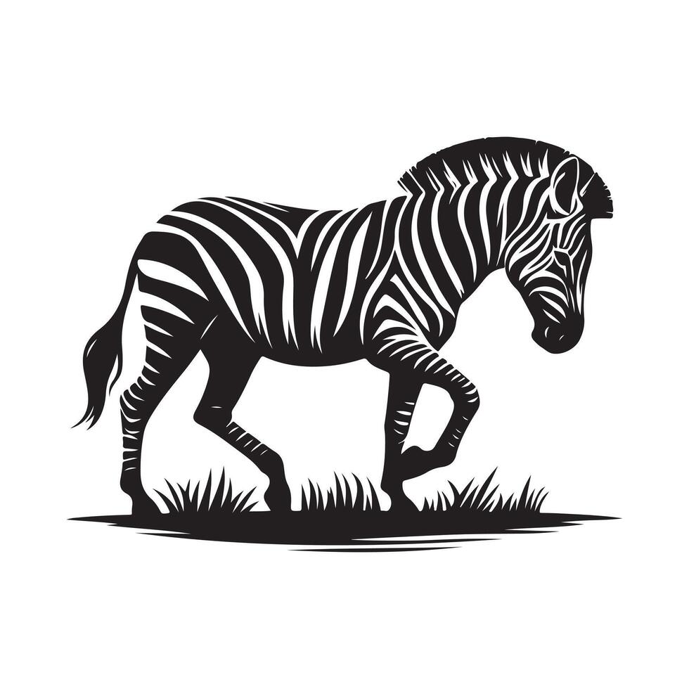 Zebra Silhouette Vectors Art for Eco-Friendly and Nature Graphics