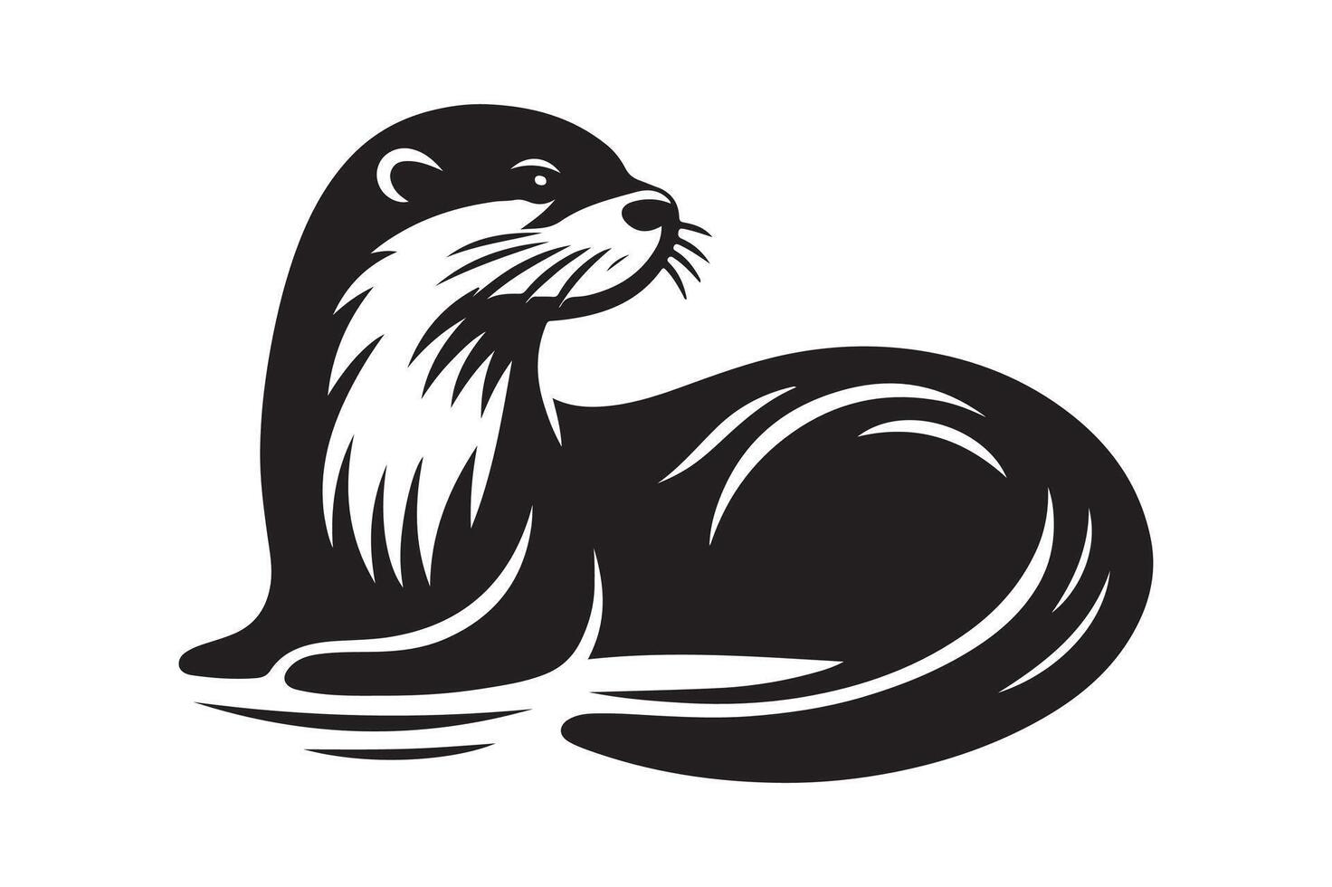 Premium Otter Silhouette Vectors for Nature and Aquatic-Themed Branding