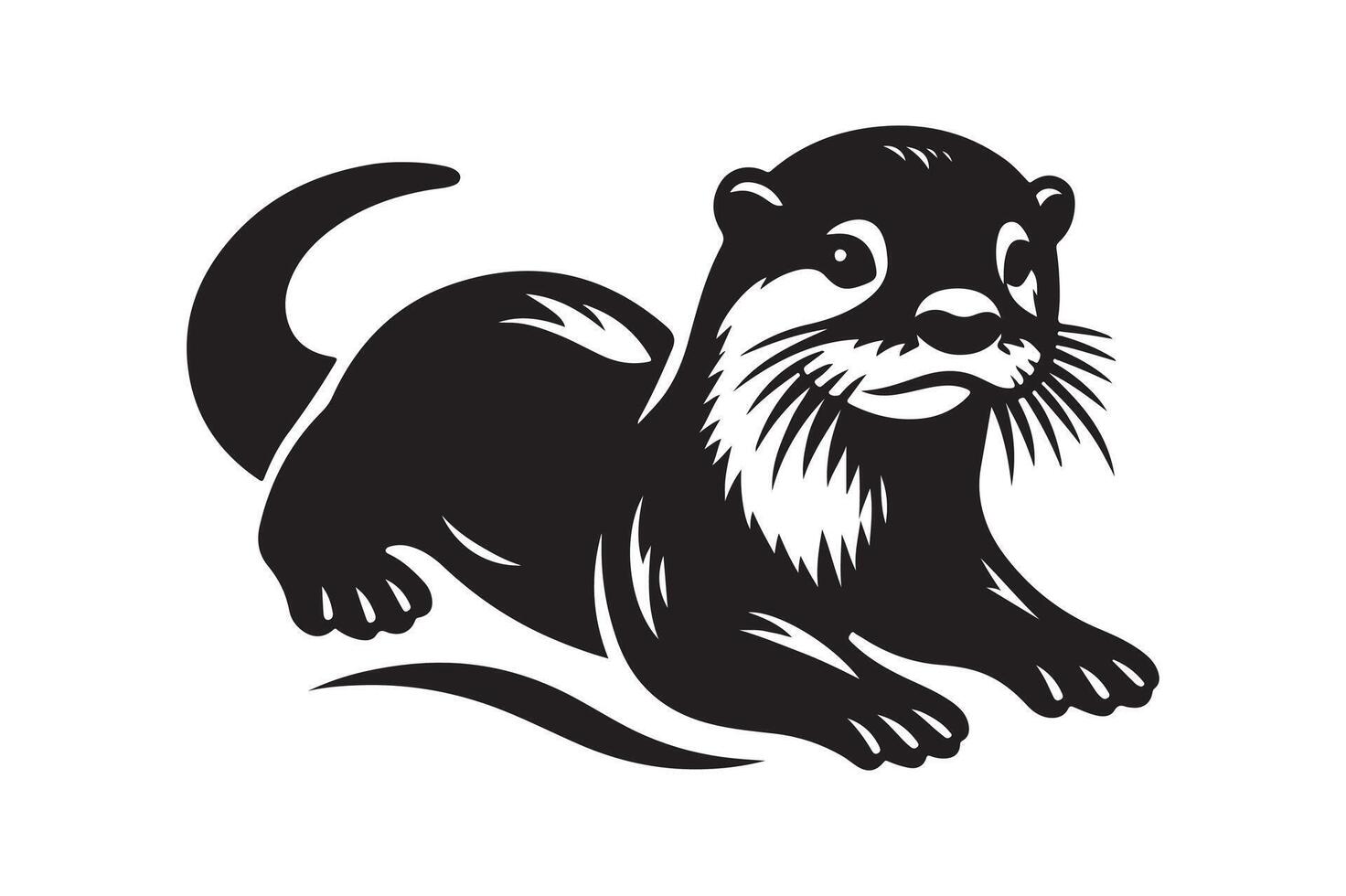 Otter Silhouette Vectors for Seasonal Marketing and Promotional Campaigns