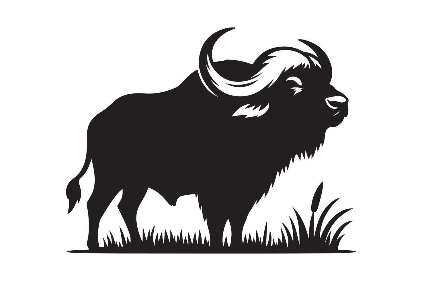 Buffalo Silhouette Vectors Great for Logos, Invitations, and Banners