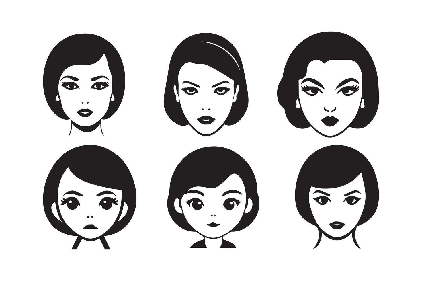 Creative Girl Vectors for Social Media and Web Graphics