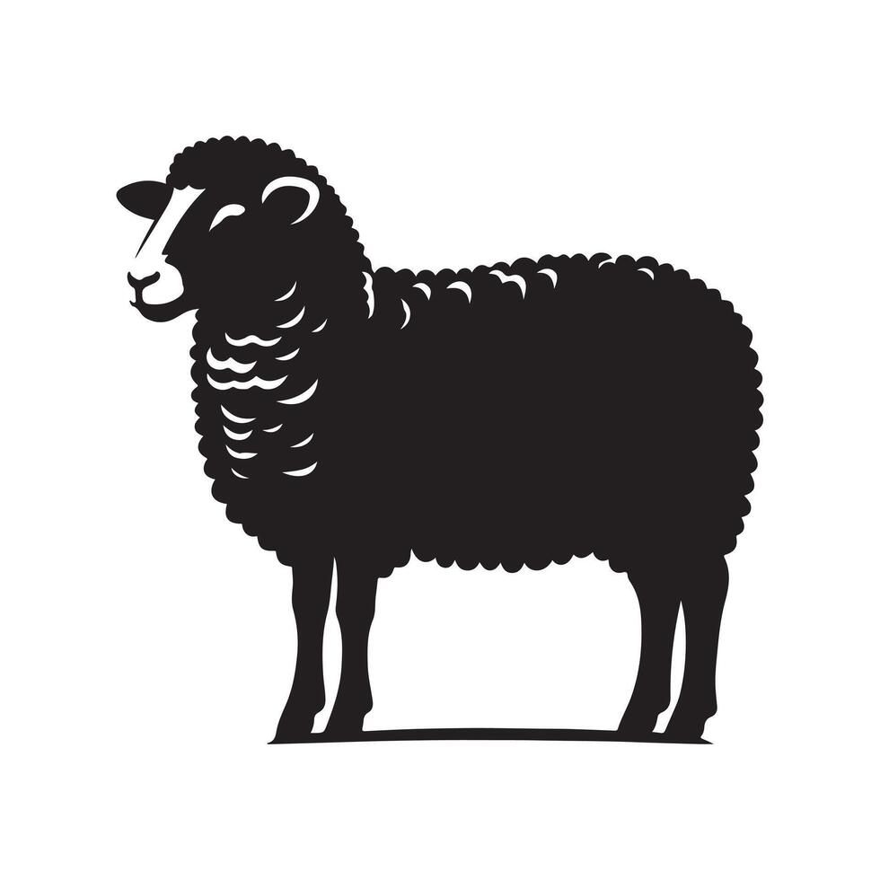 Rustic Sheep Silhouette Vectors for Art, Illustrations, and Branding