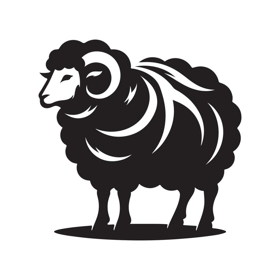 High-Quality Sheep Silhouette Vectors for Digital Illustrations