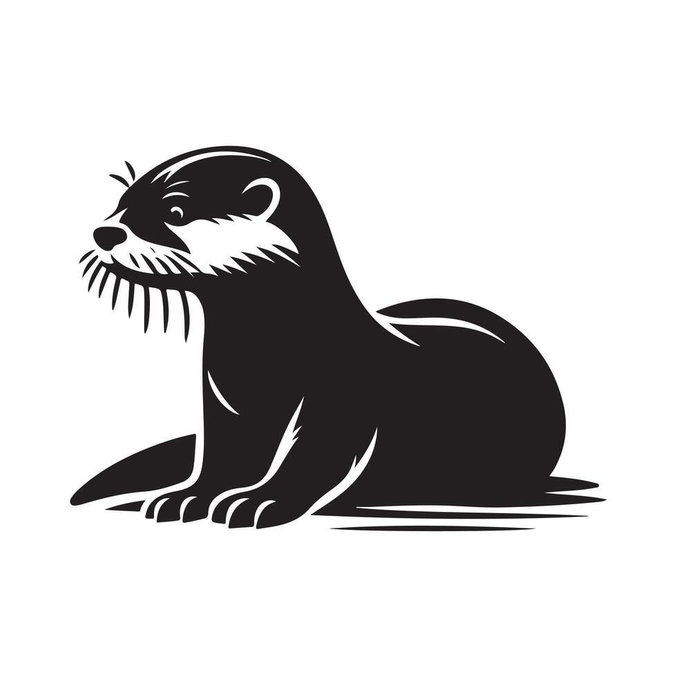 Otter Silhouette Vectors for Animal Protection and Awareness Campaigns